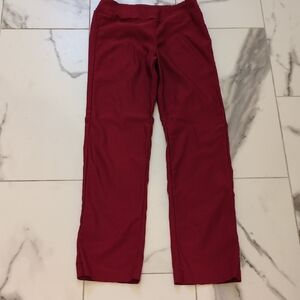 Women's Straight Leg Pants - Red